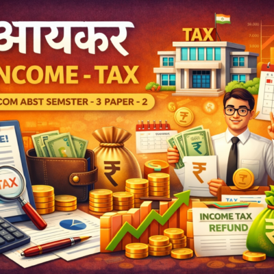 आयकर INCOME - TAX M.COM ABST SEMSTER - 3 PAPER - 2