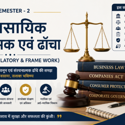 व्यावसायिक विनियामक एवं ढाँचा (BUSINESS REGULATORY & FRAME WORK B.COM) SEMSTER - 2